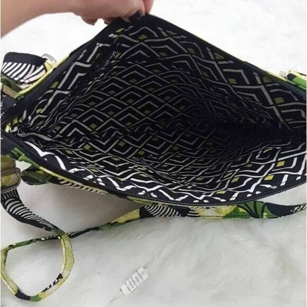 Vera Bradley LA Neon Yellow‎ and Black Crossbody